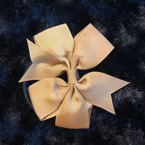 SET of Light Brown 3" Pinwheel Bow Ponytail PO4078  HAND CRAFTED  Boutique